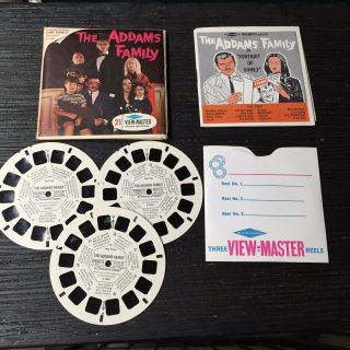 Vintage View - Master 3 - Reel Set The Addams Family Rare Complete Booklet Euc A172