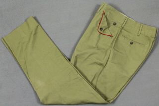 Vintage Bsa Boy Scouts Green Camp Pants Trousers Size Mens/youth 28x29
