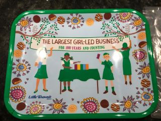 Girl Scout 100 Year Little Brownie Baker Cookie Tray In Bag Green