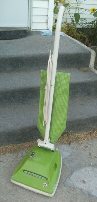 Vtg Retro Hoover Convertible Upright Vacuum Cleaner Lime Green U4057 Mid Century