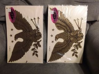 Vintage Meyercord Gold Eagle Decal