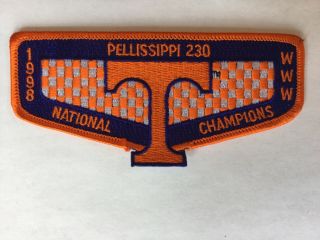 Pellissippi Lodge 230 1998 University Of Tennessee National Champions Flap