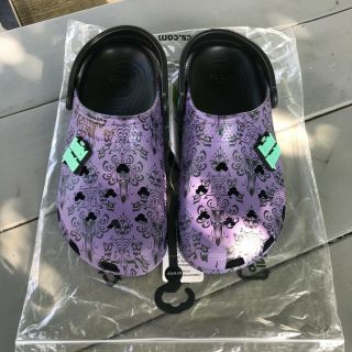 Disney Haunted Mansion Wallpaper Crocs - Adult Shoes - Mens 8 Women’s 10