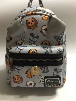 Nwt Loungefly Disney Dogs Mini Backpack Parks Lady Pluto Percy Dog 3