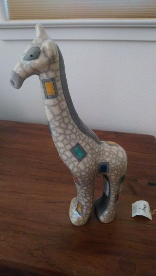 Raku Pottery Giraffe Made In South Africa