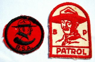 2 Old Vintage Baden Powell Boy Scout Badge Patch Founder Scouting