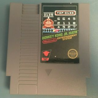 Donkey Kong Jr.  Math Nintendo Nes Vintage Video Game Cartridge