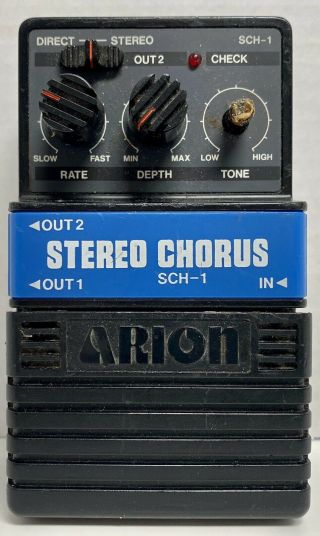 Vintage Arion Sch - 1 Stereo Chorus Effects Pedal Made In Japan.