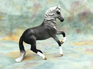 Breyer Model Horse Stablemate Custom Fleabit Grey Alborozo Spanish Horse Cm Ooak
