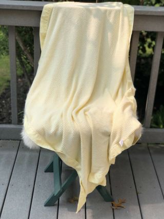 Vintage Baby Morgan Yellow Blanket Hard To Find