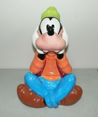 Vtg Disney Treasure Craft " Goofy " Ceramic Collectible Cookie Jar