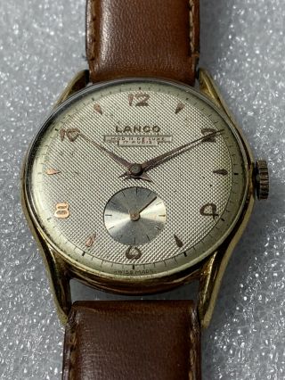 Lanco Model 11 De Luxe Dial Cal 1222 Vintage Men’s Watch Swiss Made