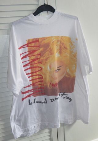 1990 Madonna - Blond Ambition Tour T - Shirt {xl/vintage/blonde/world/wembley}