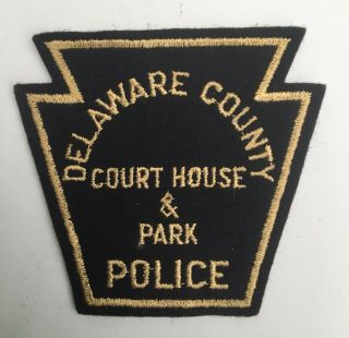 Delaware County Court House & Park Police,  Pennsylvania Felt Cheesecloth Patch