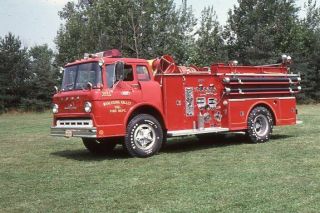 Wyalusing Valley Pa 1973 Ford C Ward Lafrance Pumper - Fire Apparatus Slide
