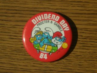 1984 Kings Island Procter & Gamble (p&g) Dividend Day Pin Back Button