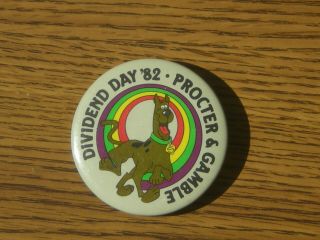 1982 Kings Island Procter & Gamble (p&g) Dividend Day Pin Back Button