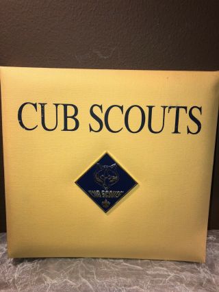 Cub Scouts Yellow Fabric Photo Album / Scrap Book Binder 11 Pages