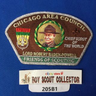 Boy Scout Csp Chicago Area Council Shoulder Patch Fos Lord Robert Baden - Powell