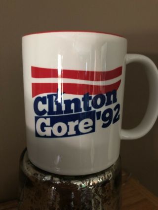 Vintage 1992 Clinton Gore 92’ Presidential Campaign Coffee Mug Cup
