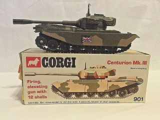 Vintage Corgi 901 Centurion Mk.  Iii Tank - - Model