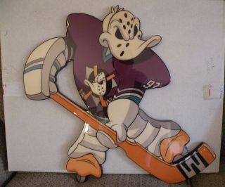 Mighty Duck Wood Cut - Out Wall Hanging By The Walt Disney Co.  (22 " Tall,  23 " Wide)