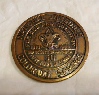 Boy Scout 1960 National Jamboree Colorado Springs Coin 50 Year Anniversary