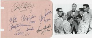 Bill Haley And Comets - Vintage In Person Hand Signed Album Page With Image.