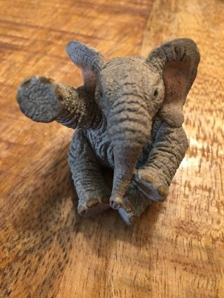 2” Tusker’s Vintage 1990’s Elephant Figurine Miniature Harriet Hand Painted
