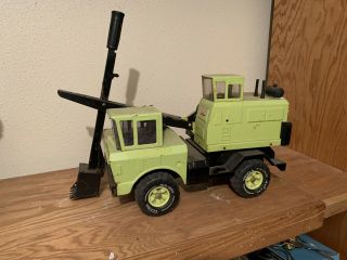 1970 Vintage Mighty Tonka Shovel Truck Green Pressed Steel Toy