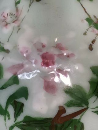 Antique CHINESE Celadon Hand Painted Cherry Blossom Bottle Bud VASE 3