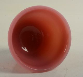 RARE Antique Chinese Pink Peking Glass Bowl Vase Cup Clambroth 3