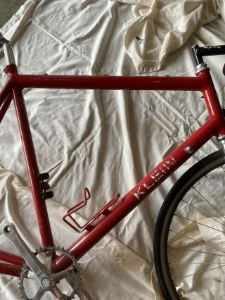 Vintage Klein Quantum Road Bike Frame Carbon Fork Red - Made In Usa