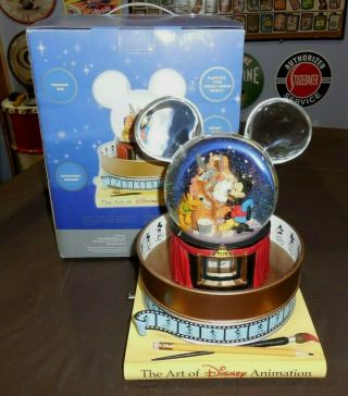 Walt Disney “the Art Of Animation” Musical Snow Globe Zoetrope No Bubble W/box