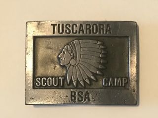 Bsa Tuscarora Scout Camp Belt Buckle,  Cast Metal,  Tuscarora Council,  Nc ?