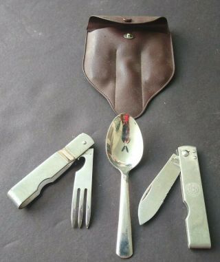Vintage Boy Scouts Of America National Council Camping Utensils Flatware Set