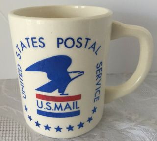 Vtg Us Mail Postal Service Post Office Mug Usa Eagle Logo