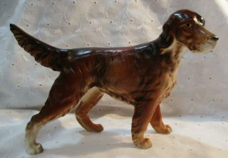 Vintage Irish Setter Porcelain Golden Brown Standing Dog Figurine 7 " X 5 "