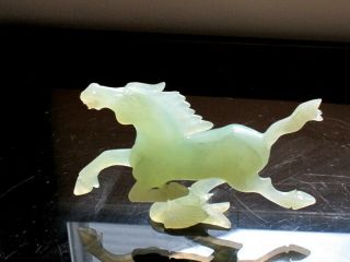 Vintage Chinese Jade Flying Horse Of Gansu Statue 6 ¼” L X 4” H X 1”