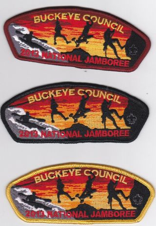Jsp 2013 National Jamboree Buckeye Council 3pc Boy Scout Patch