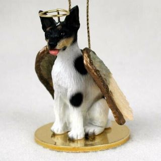 Rat Terrier Dog Figurine,  Angel Ornament