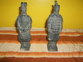 Vintage Chinese Two Terracotta Warriors