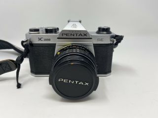 Vintage Pentax Asahi K1000 35mm Film Camera With Smc Pentax - M 50mm Lens