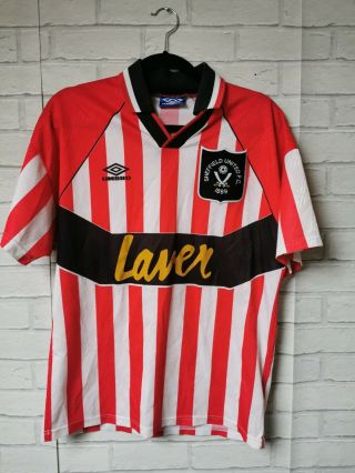 Sheffield United 1994 1995 Home Umbro Vintage Football Shirt - Medium