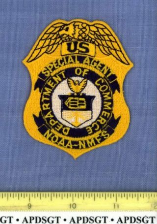 Us Noaa - Nmfs Special Agent Washington Dc Federal Police Patch Dept Of Commerce