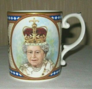 Queen Elizabeth Ii 60th Anniversary Of Coronation Mug Limited Edition Caverswall