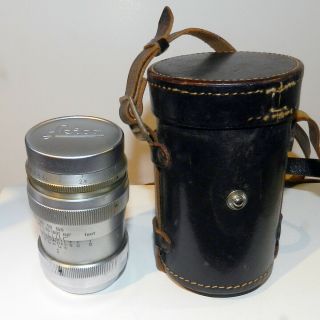 Vintage Steinheil Culminar F=85mm 1:2.  8 Telephoto Lens For Leica,  W Case & Caps