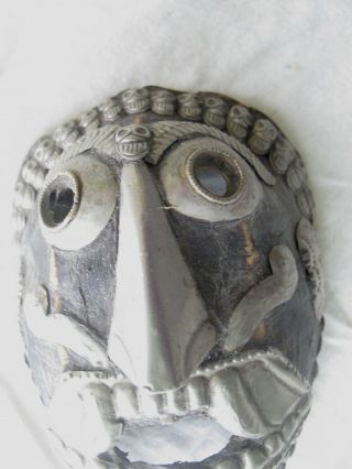 Vintage Ceremonial TIBETAN BUDDHIST authentic Turtle Shell KAPALA MASK 3