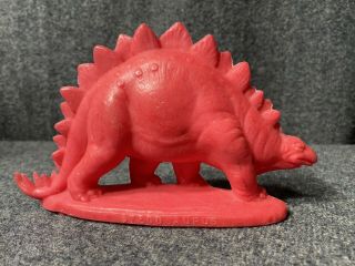 Vintage Mold - A - Rama Sinclair Dinoland Red Stegosaurus T - Rex Wax Plastic Souvenir