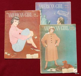 Girl Scout - Feb,  Jul & Sept 1953 American Girl Magazines - Estate Liquidation